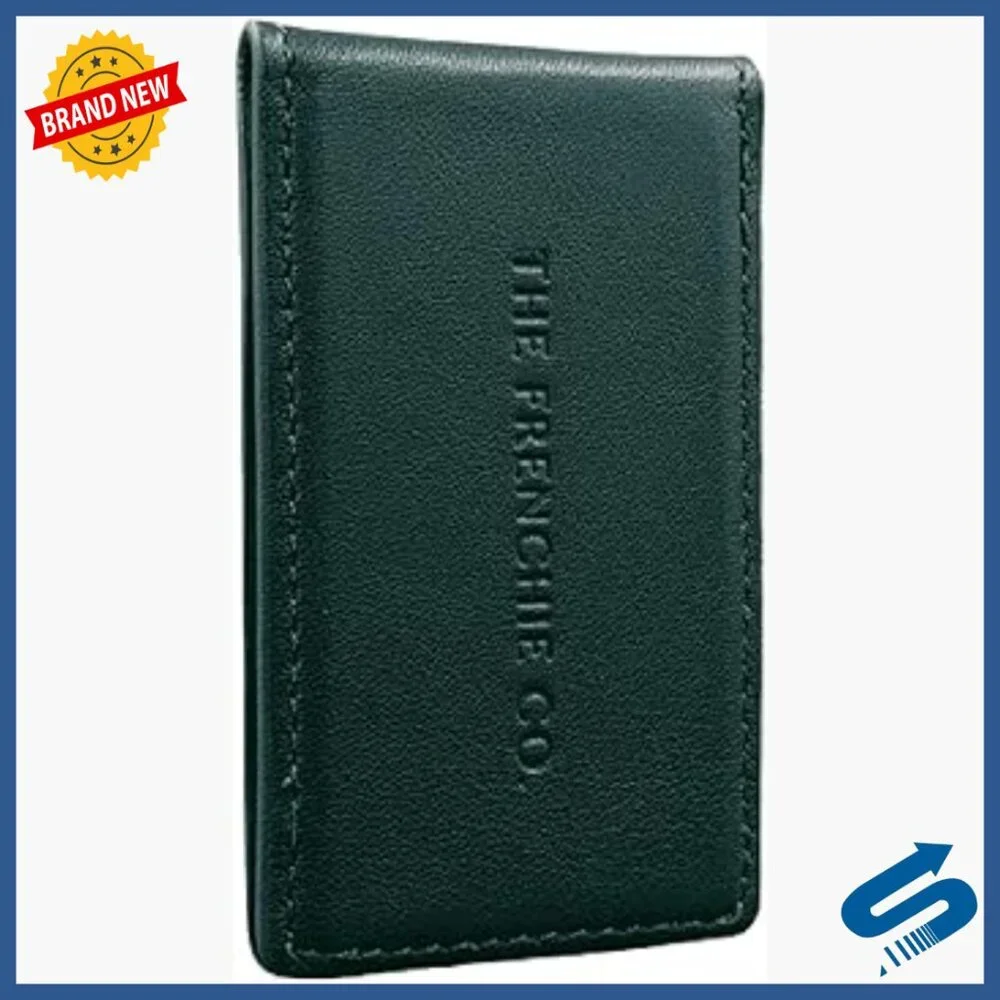Full-Grain Italian Leather Money Clip with Apple AirTag Pocket